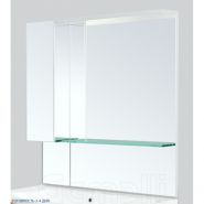 Зеркало-TOP-LED GLASS-TWIN 108 - H110 со шкафчиком (левый) (подсветка C)